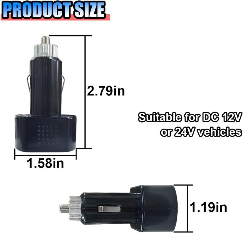 BDZMC Car LED Digital Voltmeter, DC 12V/24V Cigarette Lighter Voltage Meter, Volt Gauge Battery Monitor, Digital Voltage Display for Auto Car Truck - Image 2